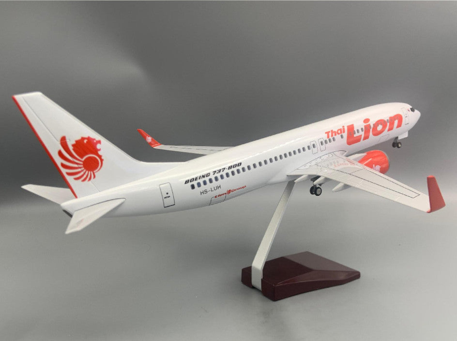 1:80 47CM Thai Lion BOEING 737-800 Airplane Landing Gear Resin Aircraft Model