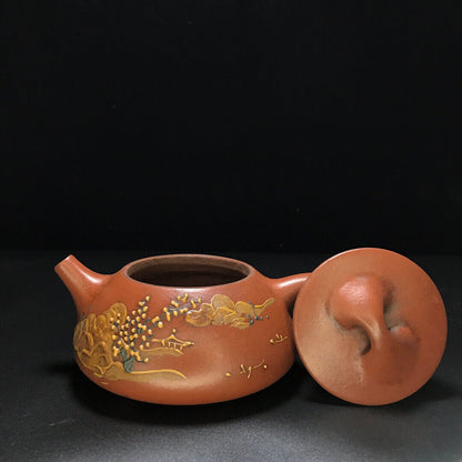 Chinese Yixing Zisha Clay Handmade Exquisite Teapot （石瓢壶 底款：陈鸣远）