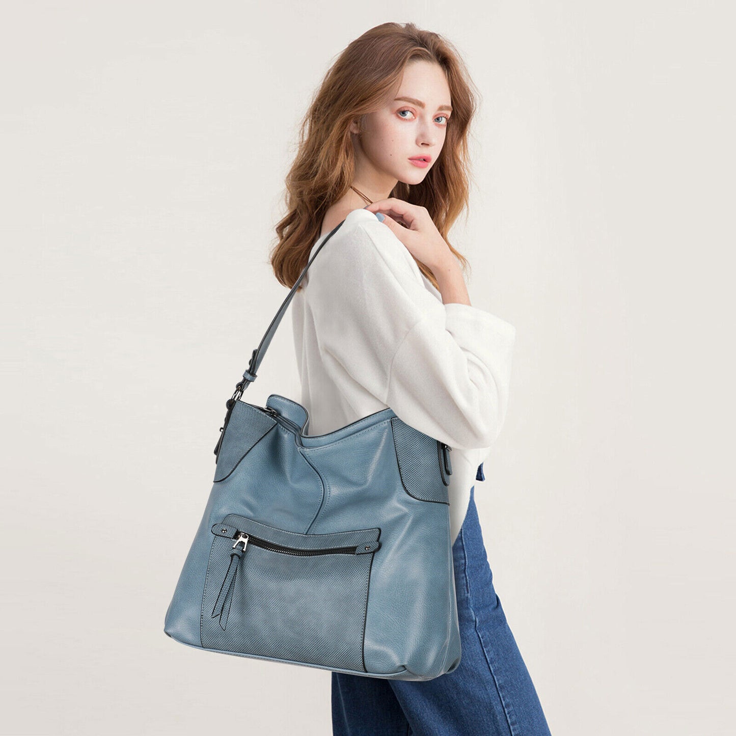 KL928 Women Large Purses PU Leather Shoulder Handbags Crossbody Hobo Bags Gifts
