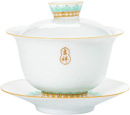 200ml Hand Painted Gaiwan Porcelain Tea Set Tea Cup Bowl Kung Fu Tea Ceremony