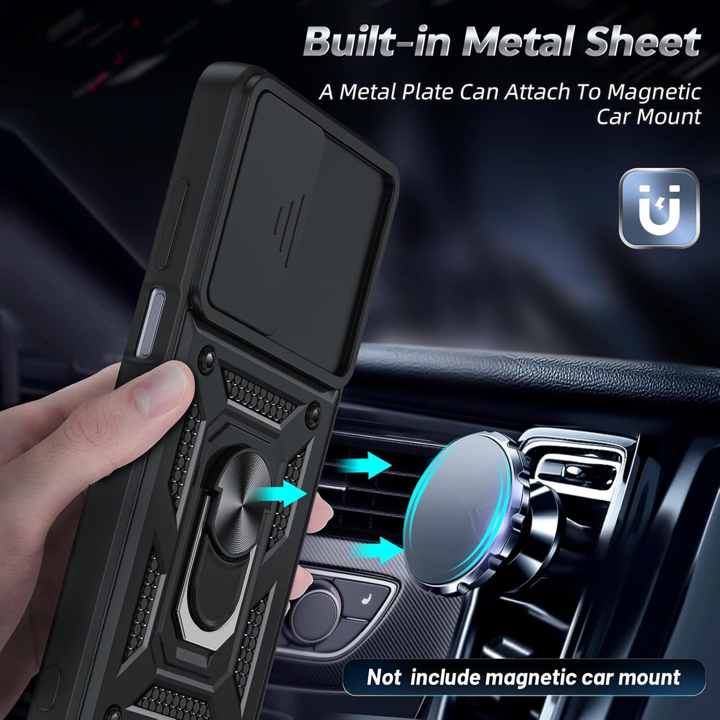 for Motorola Edge-5G UW 2021 Case: Motorola Edge 2021 Case with Slide Camera Cov