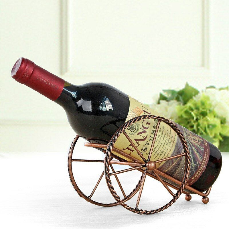 Creative Wine Bottle Racks Metal Decor Display Shelf Home Kitchen Bar Accessory