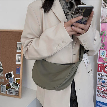 Crossbody Canvas Sling Bag For Women Hobos Chest Bag Students Shoulder Bag Strap