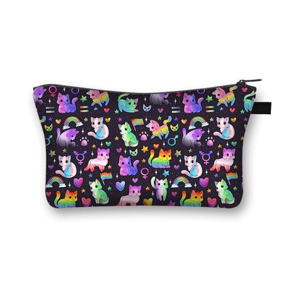 Cute Cat Print Cosmetic Case Makeup Bags Cosmetic Bags Travel Storage Organizers