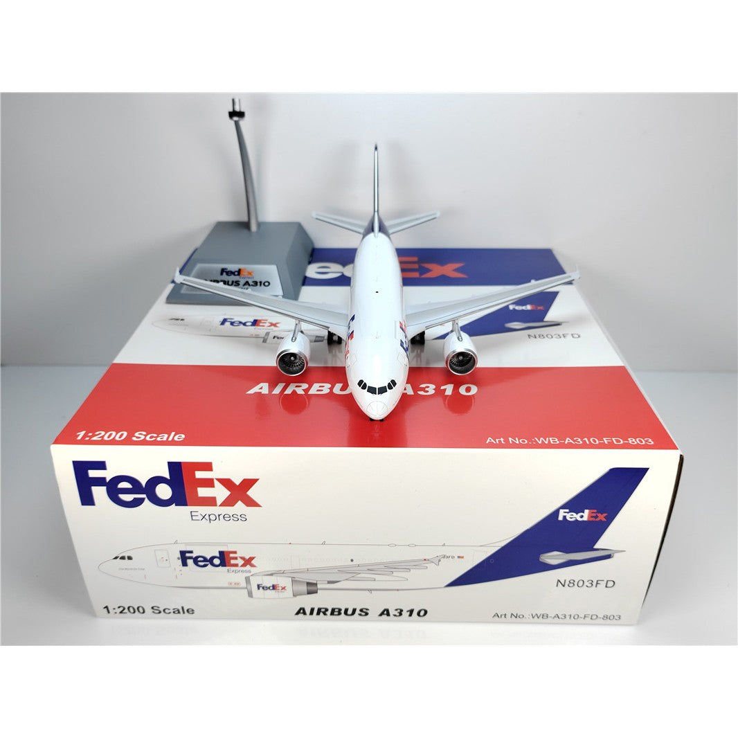 1:200 InFlight FedEx Airbus A310 N803FD Passenger Airplane Diecast Plane Model