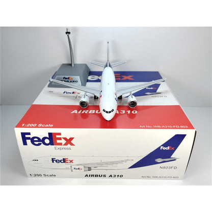 1:200 InFlight FedEx Airbus A310 N803FD Passenger Airplane Diecast Plane Model