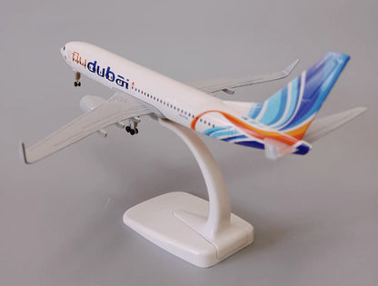 20CM Flydubai BOEING 737-800 Passenger Aircraft Plane Diecast Airplane Model