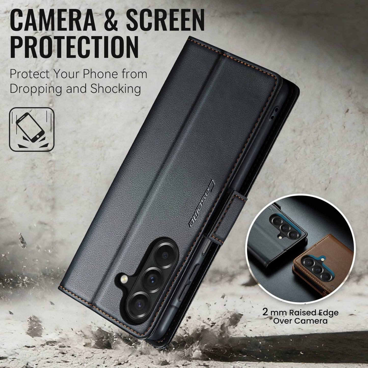 For Samsung Galaxy A27 Wallet Case with Card Holder, RFID Blocking Leather Cover
