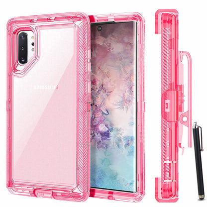 Luxury Clear Case Clip Stand Holster Phone Cover For Samsung Galaxy Note10/+ 5G