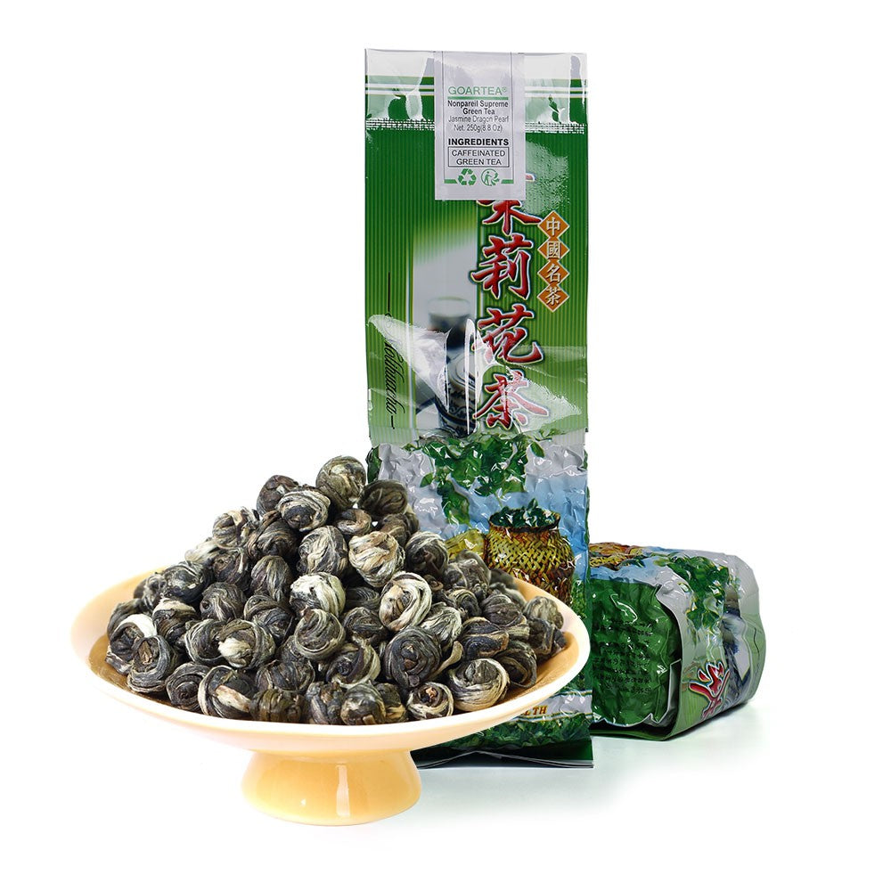 GOARTEA 250g Nonpareil Supreme Jasmine Dragon Pearl Green Tea Jasmine Green Tea-