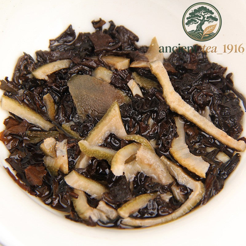 500g 2025 Yunnan Pu-erh Tea Chenpi Pu-erh Ripe Tea Small Round Tea Cake