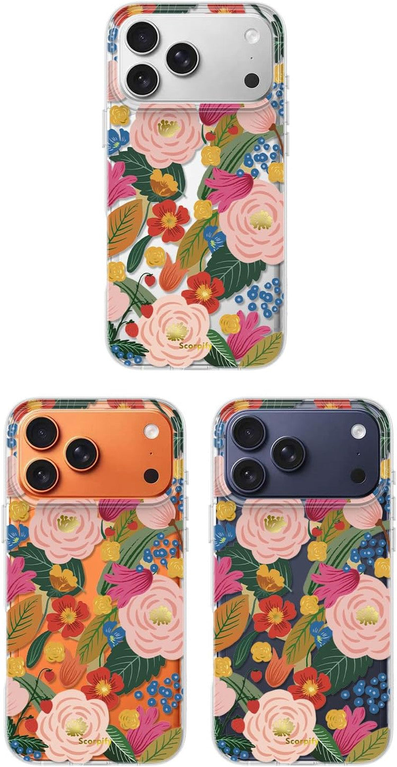 for Iphone 17 Pro Case [Compatible with Magsafe] with Camellia Blossom Floral De