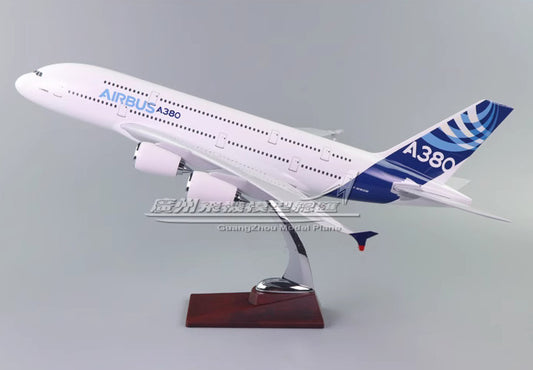 45CM 1:160 AIRBUS A380 F-WWOW Passenger Airplane Resin Aircraft Plane Model