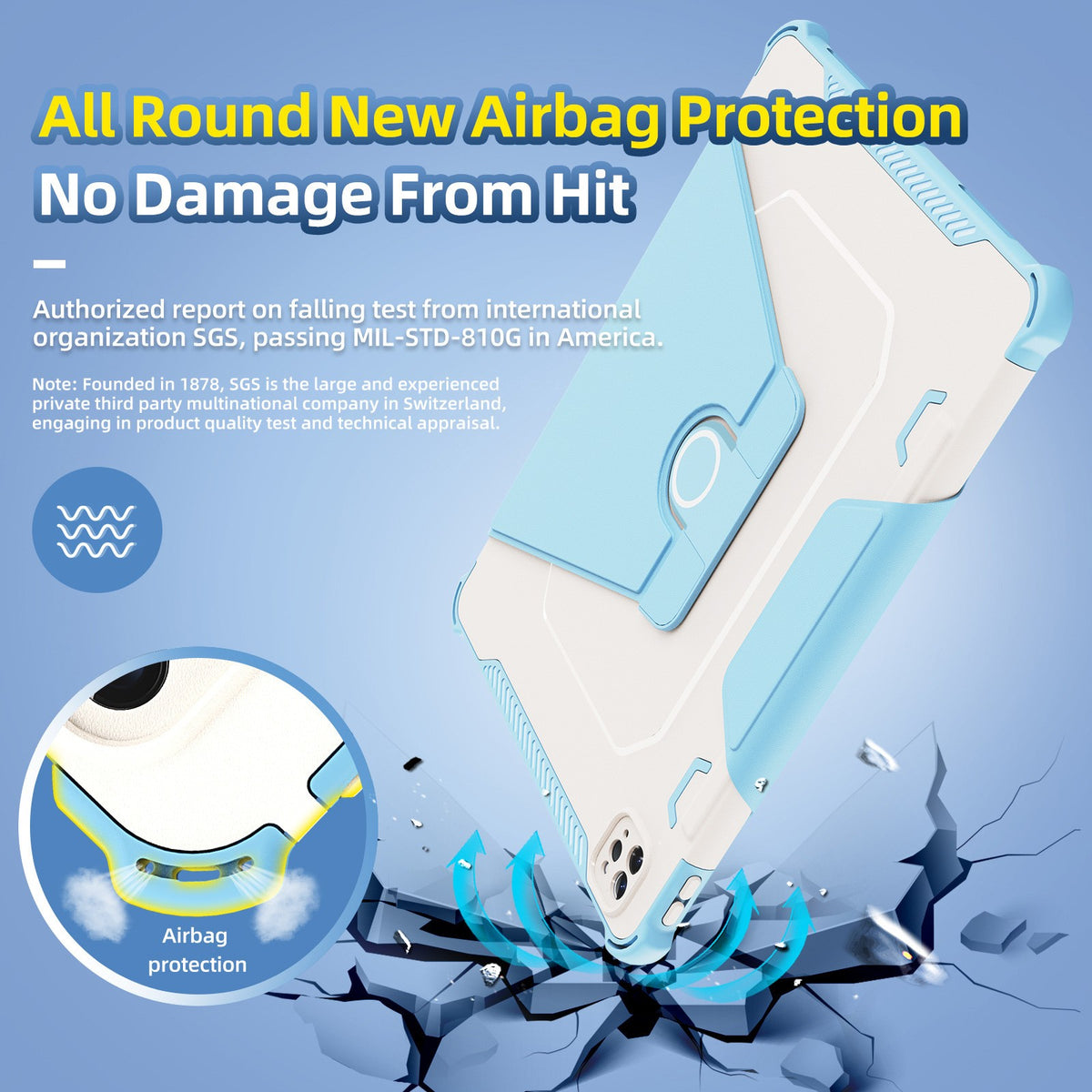 For ipad pro/mini 6 protective cover swivel bracket apple tablet anti-drop cover