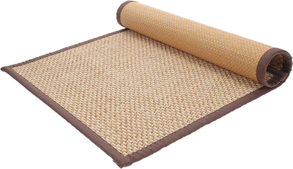 Handmade Bamboo Rug Woven Straw Cushion Rattan Sitting Mat Yoga Meditation Gift