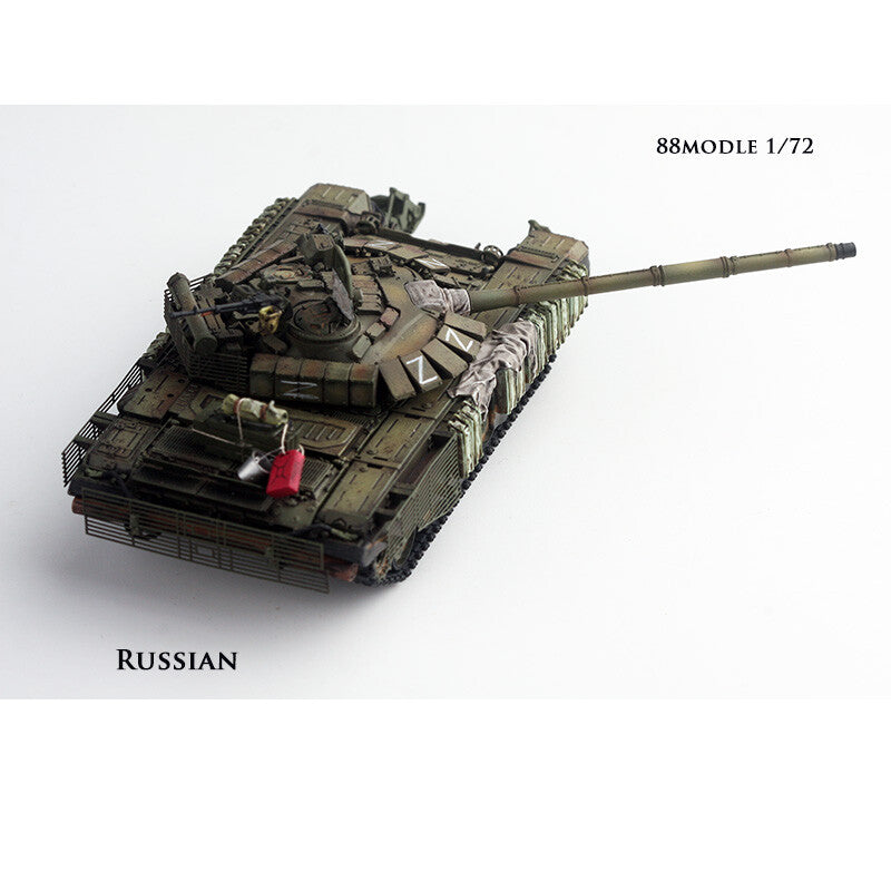 88MODLE 1/72 Russian T-72B3M Main Battle Tank Battle Damage Finished Model-