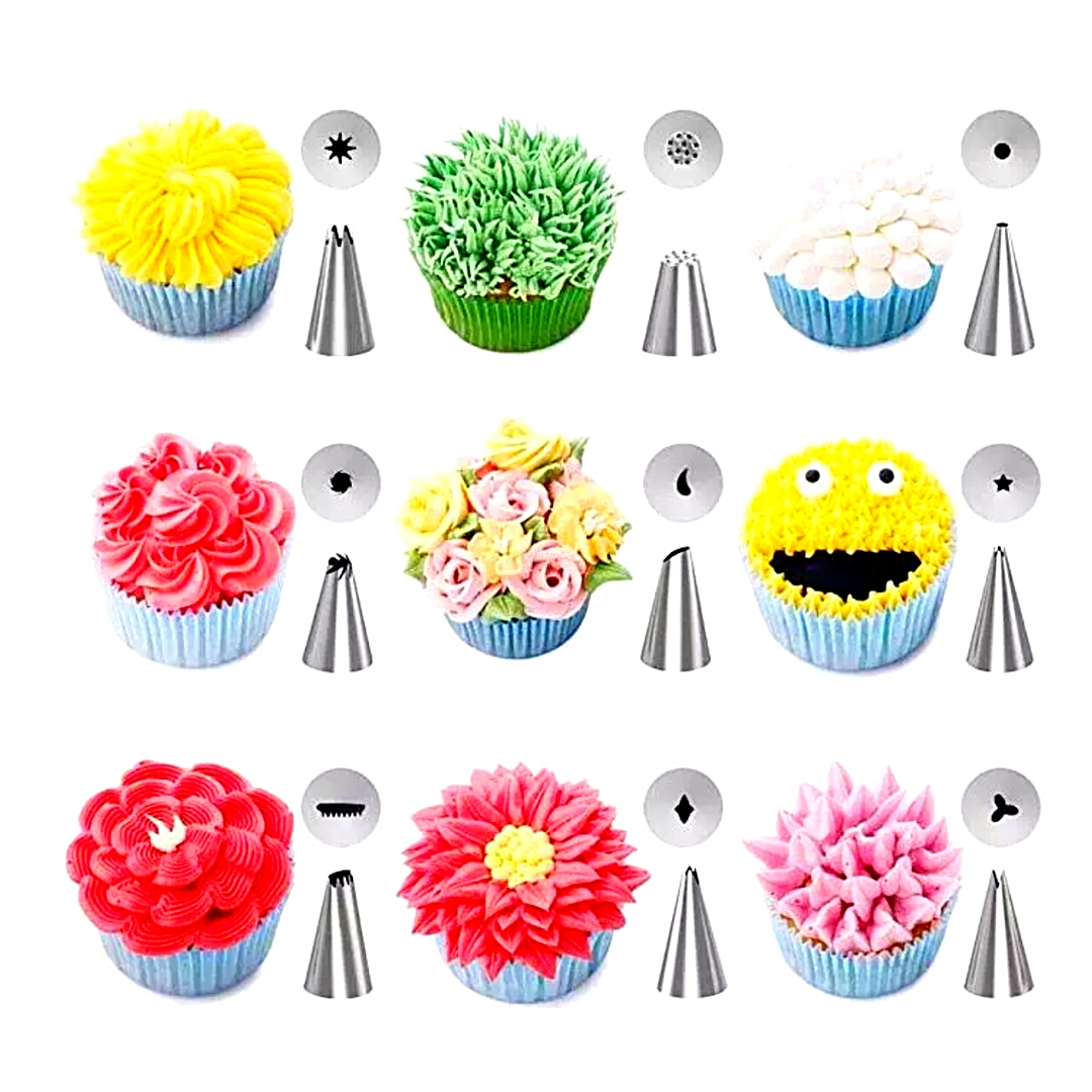 Cake Decorating Kit Set Tools Bags Piping Tips Pastry Icing Bags Nozzles 43 Pcs