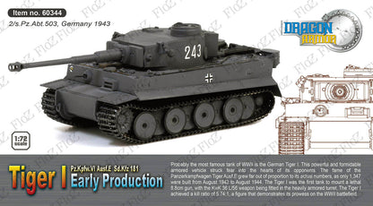 WWII Tiger I 2/s Pz.Abt. 503 Germany 1943 1/72 finished tank model Dragon