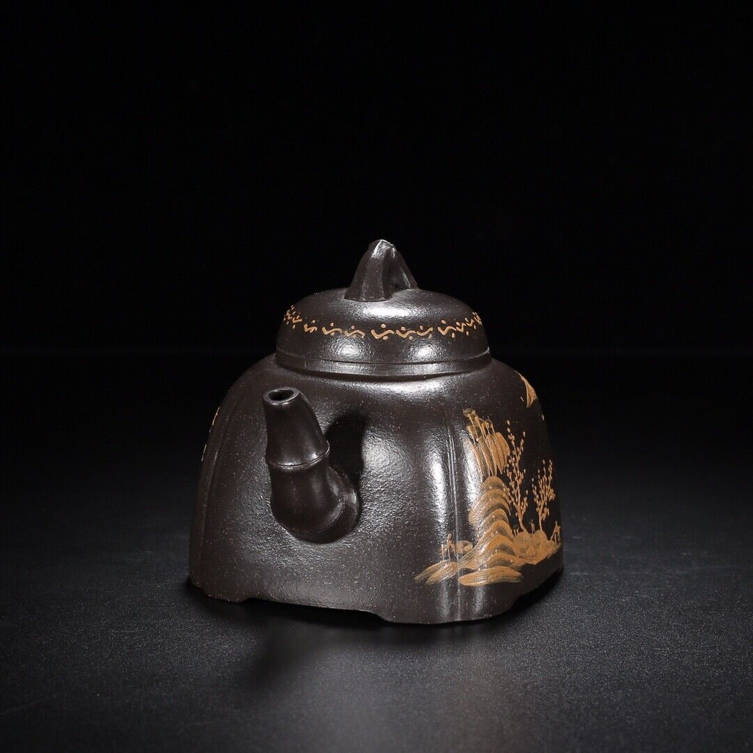 Chinese Yixing Zisha Clay Handmade Exquisite Teapot （竹韵 【底款】顾景舟）