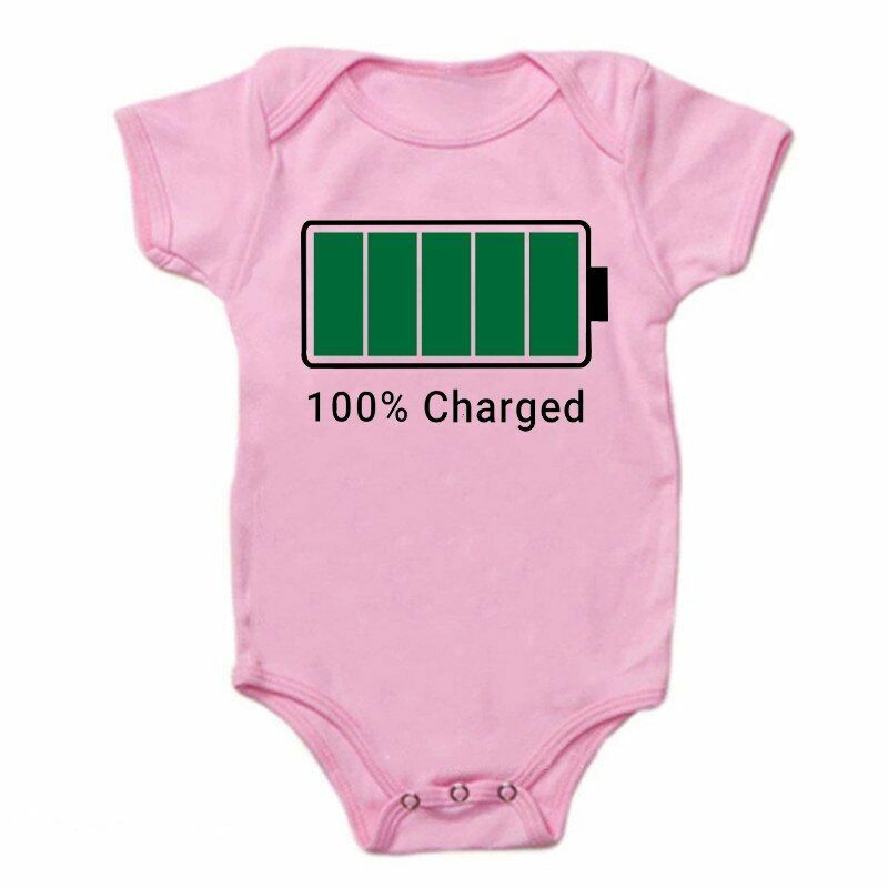 Family Matching T-Shirts Mommy Low Battery Charged Father Kids Baby Bodysuit Son