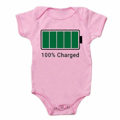 Family Matching T-Shirts Mommy Low Battery Charged Father Kids Baby Bodysuit Son
