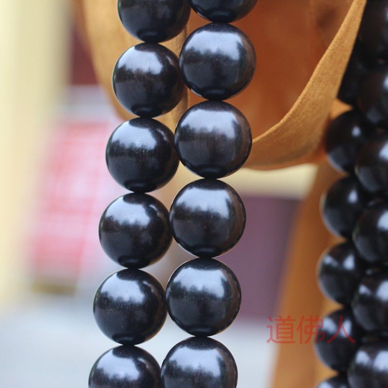 15mm 108 Ebony/Zitan Beads - Large Buddhist Mala Necklace Handheld