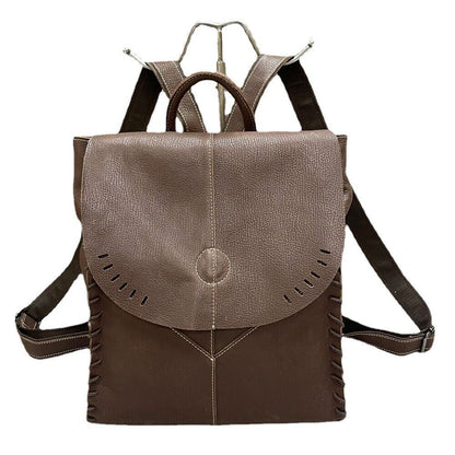 New Designer Cowhide Leather Backpack, Women's Soft Leather Handbags Travel Bag