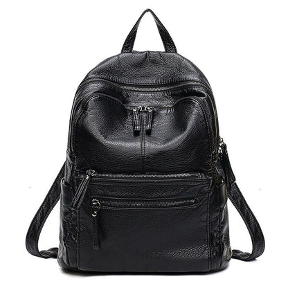 Pu Leather Women Backpack Student School Bag Travel Backpack Shoulder Bag