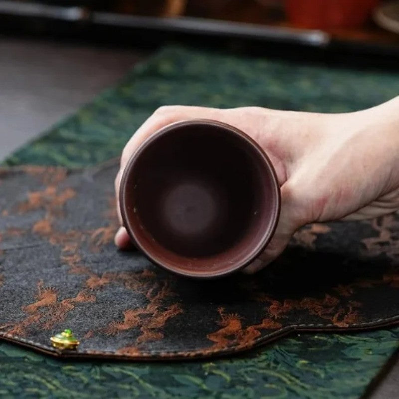 140ml Yixing Purple Clay Handpainted Koi Teacup Tea Tea-tasting Cup Master Cup