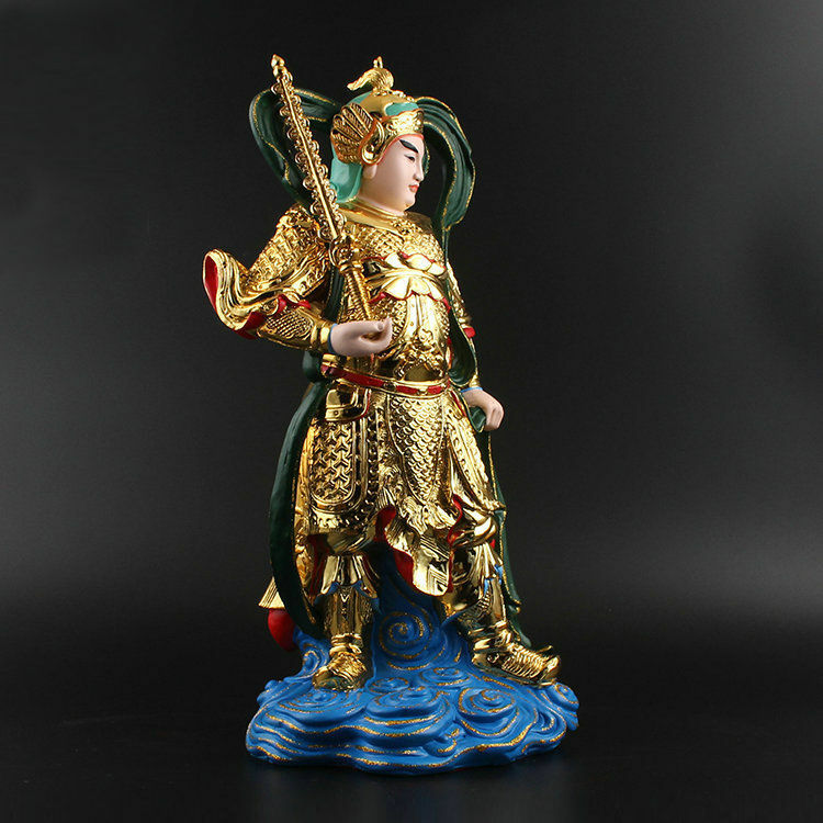 26cm Resin WeiTuo Bodhisattva Buddha Statue Fengshui Buddhism Blessing Decor