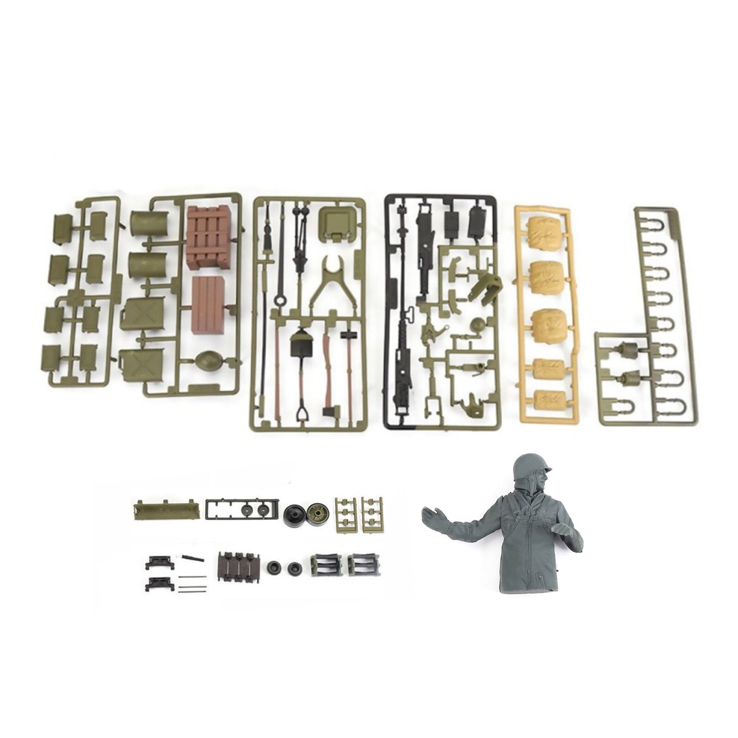 For Henglong Tank 3898-1 USA Sherman M4A3 1/16 RC Tank Plastic Soldier Accessori
