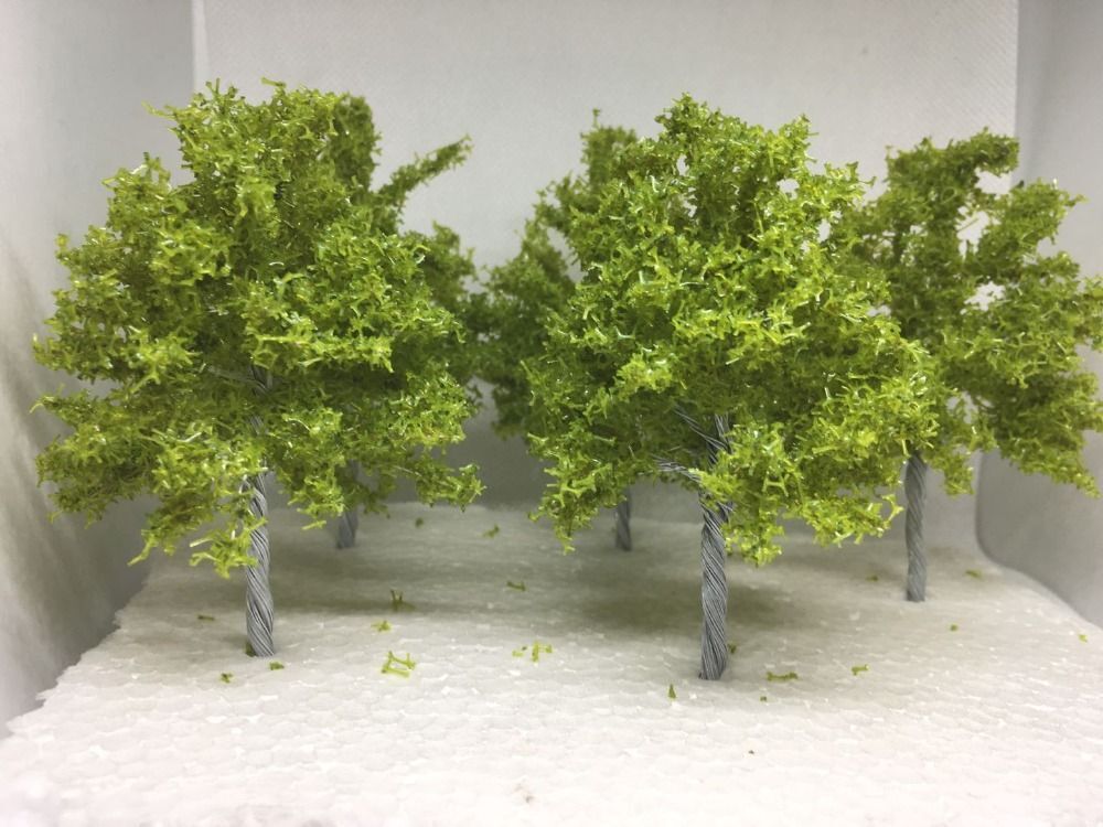 Miniature Tree Model 3-5Pcs Architecture Railway Landscape Scenery Decor 10-15cm