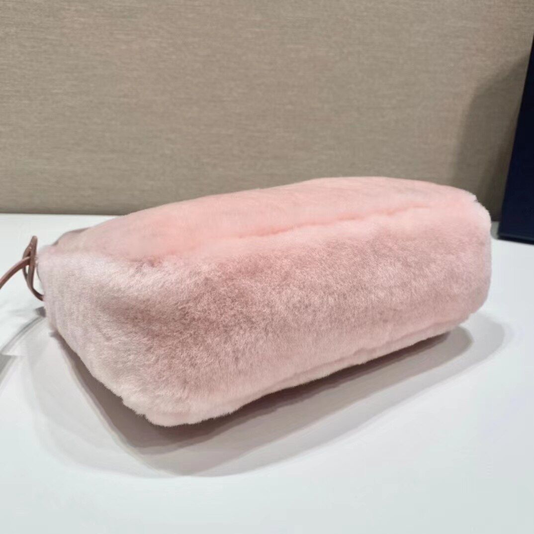 Fashionable Cashmere Underarm Shoulder Bag Versatile Nylon Shell Shape Purse 1PC