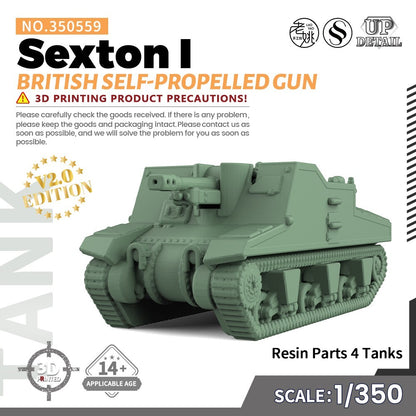 SS559 1/200/350/700 Military Model Kit British Sexton I Self-Propelled Gun