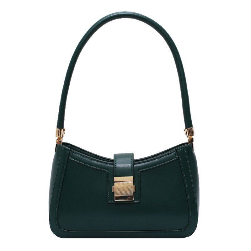 Shoulder Bags Women PU Leather Lock Handbags Purse Hand Lady Designer Zipper