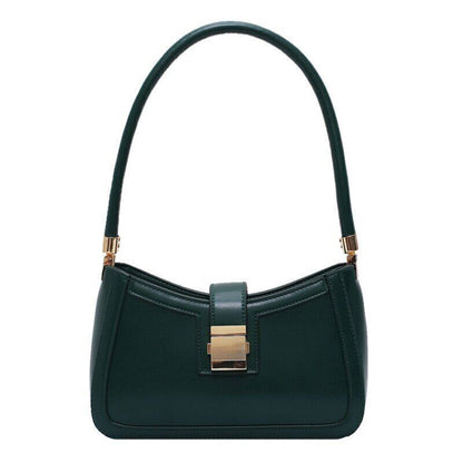 Shoulder Bags Women PU Leather Lock Handbags Purse Hand Lady Designer Zipper