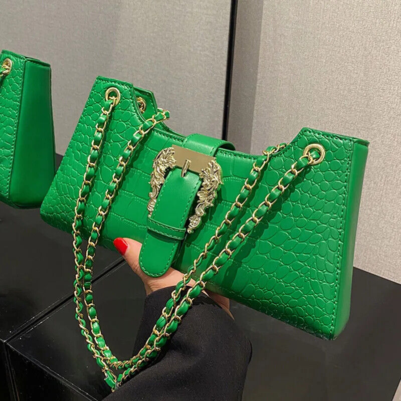 Women's Pattern Chain Shoulder Bags Handbags Bags Clutch Blue Green Bags
