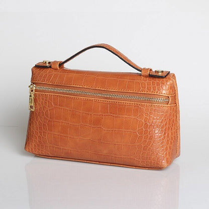 Pattern PU Leather Clutch Bag Women Trendy Make Up Handbag Purse Bag