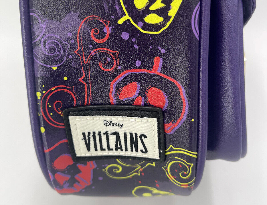 Disney Villains RUZ Black Crossbody Bag 8.5" Lady Purse Side Bag Evil Queen
