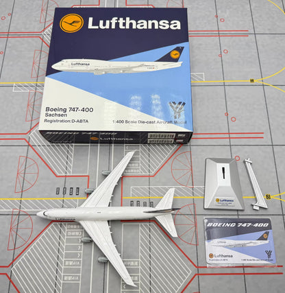 1:400 YY Wings Lufthansa BOEING 747-400 Passenger Plane Aircraft Diecast Model