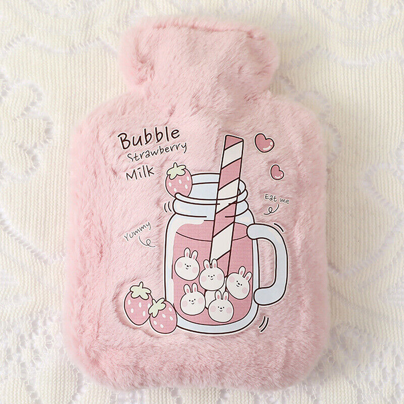 Cartoon Plush Rabbit Bear Hot Water Bottle Water Filling Small Warm Water Bag