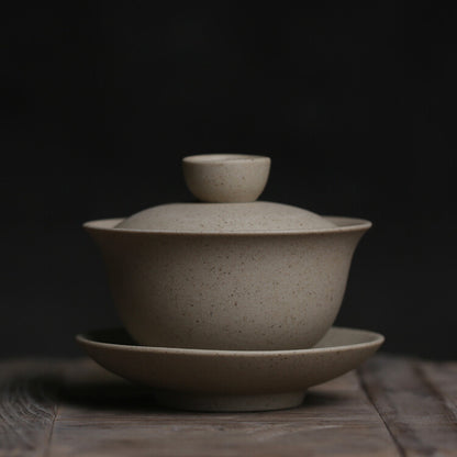 Small Gaiwan Ceramic Tea Cup Covered Bowl With Saucer Lid Chinese Tureen Pottery