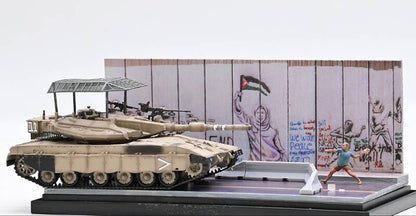 Sanrong 1/72 END WAR Merkava 3D Main Battle Tank + Ground Plate + Figure Model