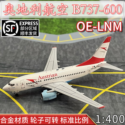 1:400 PandaModel Austrian B737-600 OE-LNM Passenger Airplane Diecast Model
