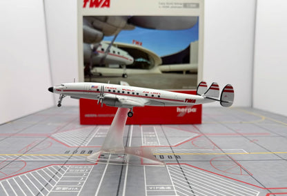 1:200 Herpa TWA Lockheed L-1649A Passenger Airplane Diecast Aircraft Plane Model