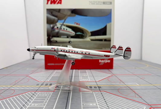1:200 Herpa TWA Lockheed L-1649A Passenger Airplane Diecast Aircraft Plane Model