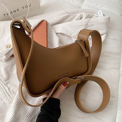 Irregular Square Design Small Shoulder Bag Synthetic Leather Underarm Crossbody