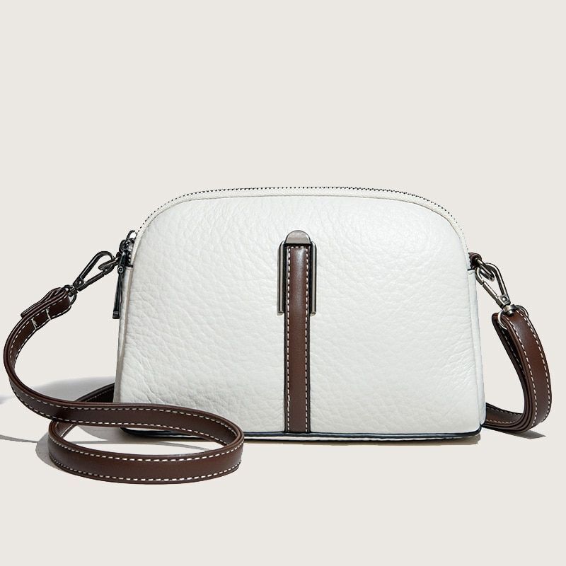 Cowhide Bag Crossbody Genuine Leather Fashion Versatile Messenger Purse Cotton