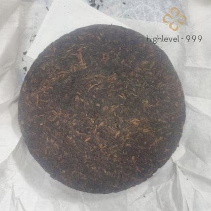 357g Bingdao Ancient Tree Ripe Pu'er 16 Year Fermented 18 Year Pressed Tea Cake