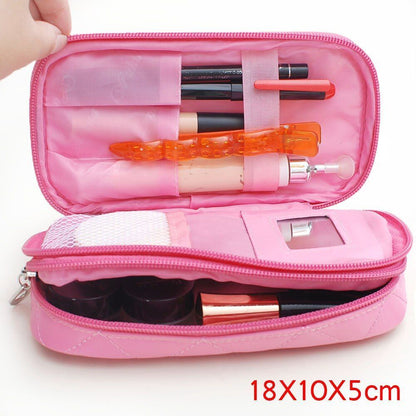 Cosmetic Bag Waterproof Double Layer Travel Organizer Makeup Bag Toiletry Pouch